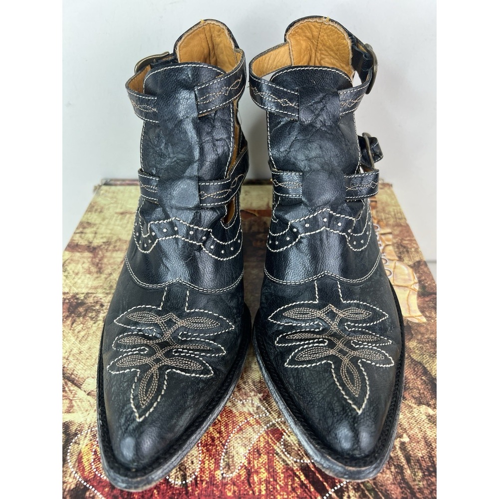 Old Gringo 8B Joy Black Ankle Western Shoe Boots Leather BL1892-4 - Picture 4 of 8